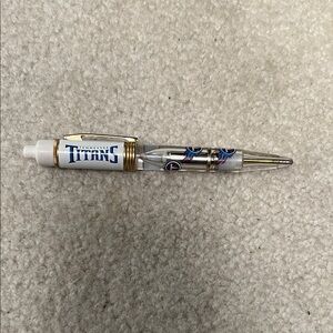 Vintage 90's Genuine TENNESSEE Titan Illuminated Pen with Gold/Blue Accents GUC